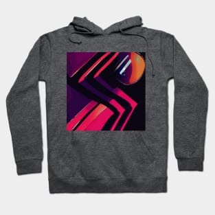 Pink Purple Orange Abstract Geometric Pattern Hoodie